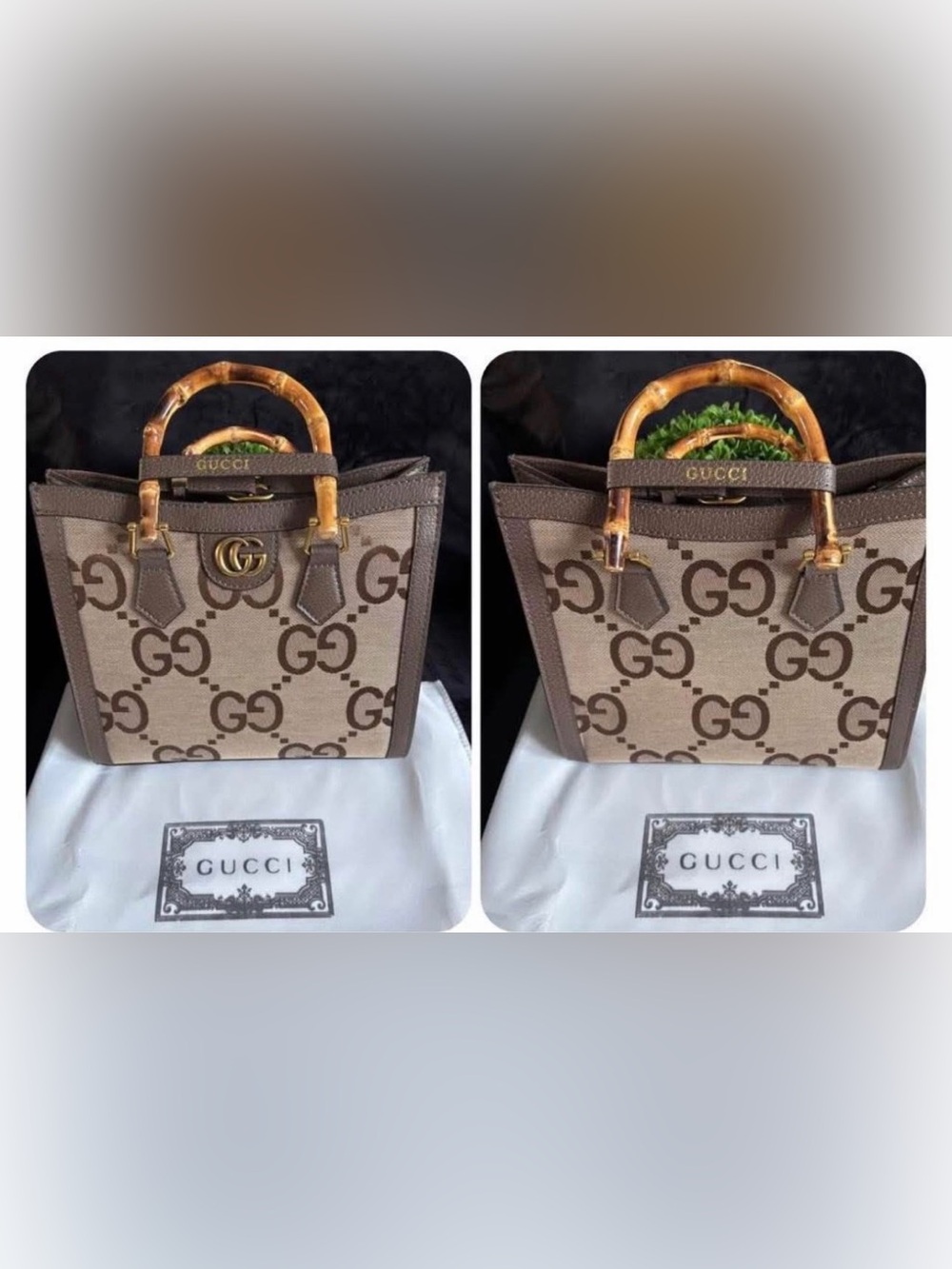 Gucci Brown Satchel with Bamboo Handles